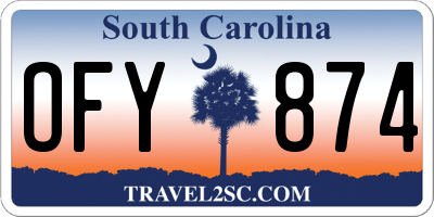 SC license plate OFY874