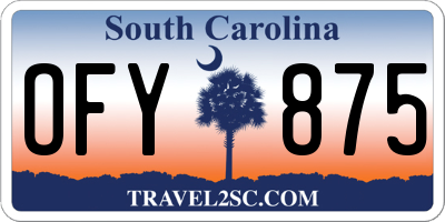 SC license plate OFY875