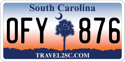 SC license plate OFY876