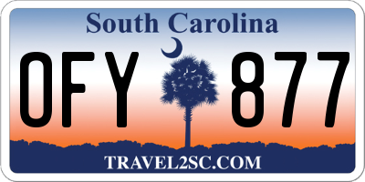 SC license plate OFY877
