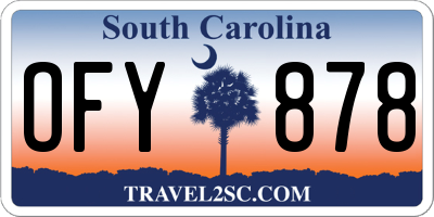 SC license plate OFY878