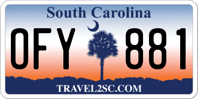SC license plate OFY881