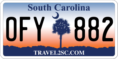 SC license plate OFY882