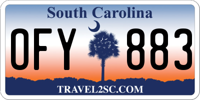 SC license plate OFY883