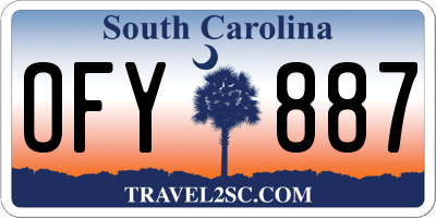 SC license plate OFY887
