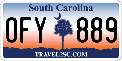 SC license plate OFY889