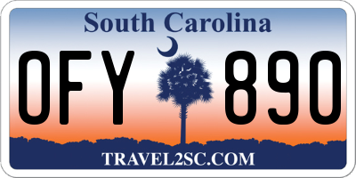 SC license plate OFY890