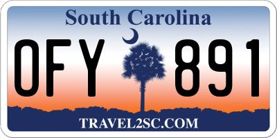 SC license plate OFY891