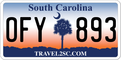 SC license plate OFY893