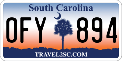 SC license plate OFY894