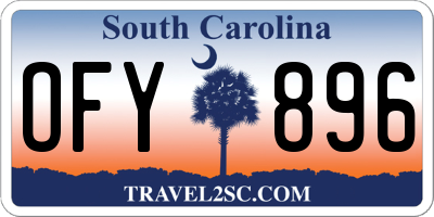 SC license plate OFY896