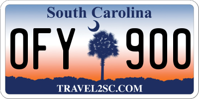 SC license plate OFY900