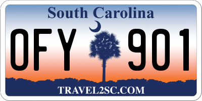 SC license plate OFY901