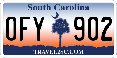 SC license plate OFY902