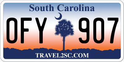 SC license plate OFY907