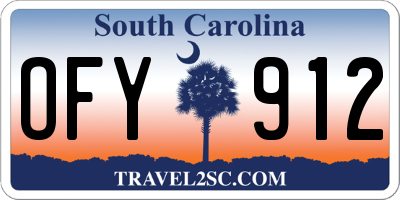 SC license plate OFY912