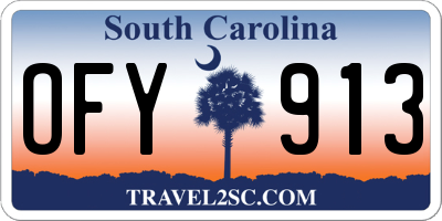 SC license plate OFY913
