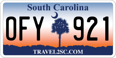 SC license plate OFY921