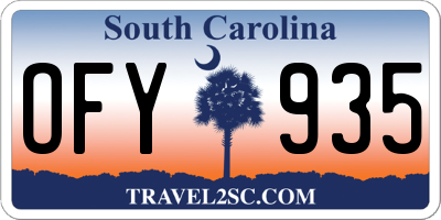 SC license plate OFY935