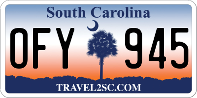 SC license plate OFY945