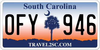 SC license plate OFY946