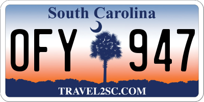 SC license plate OFY947