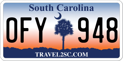 SC license plate OFY948