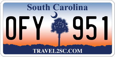 SC license plate OFY951