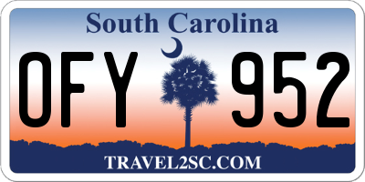 SC license plate OFY952