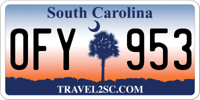 SC license plate OFY953