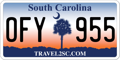 SC license plate OFY955