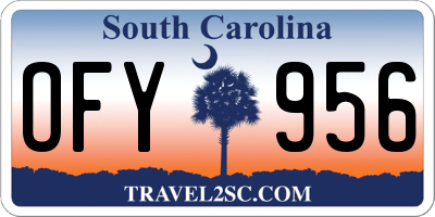 SC license plate OFY956