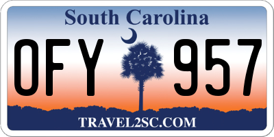 SC license plate OFY957