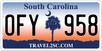 SC license plate OFY958