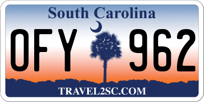 SC license plate OFY962
