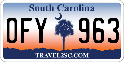 SC license plate OFY963