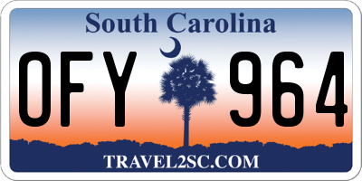 SC license plate OFY964