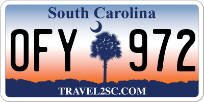 SC license plate OFY972