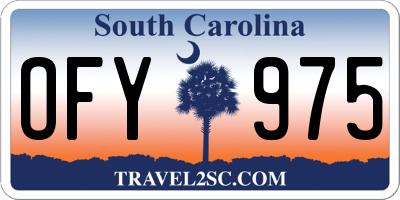 SC license plate OFY975