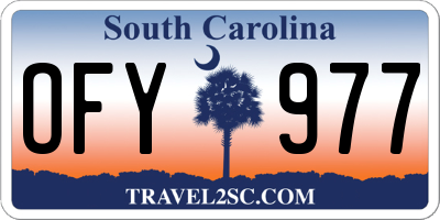 SC license plate OFY977