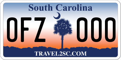 SC license plate OFZ000