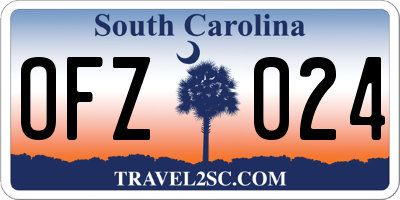SC license plate OFZ024