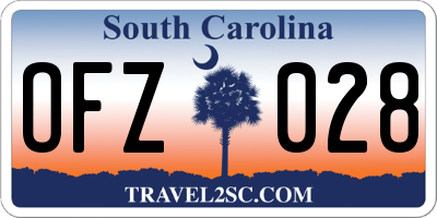 SC license plate OFZ028