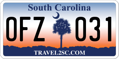 SC license plate OFZ031