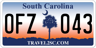 SC license plate OFZ043