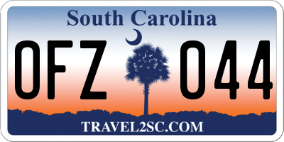 SC license plate OFZ044