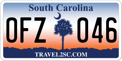 SC license plate OFZ046