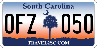 SC license plate OFZ050