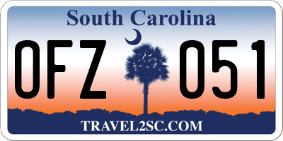 SC license plate OFZ051