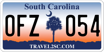SC license plate OFZ054